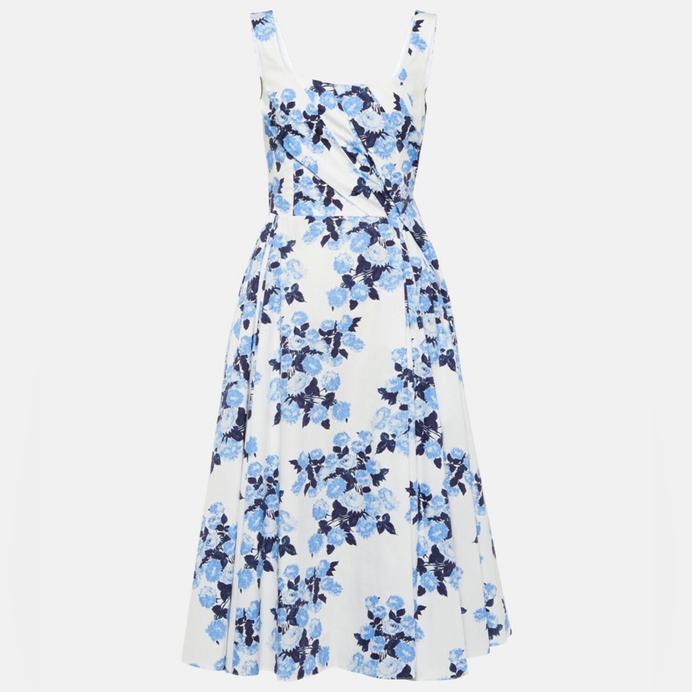Emilia Wickstead Ariadna floral cotton poplin dress size US 8 NWT